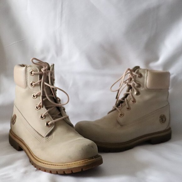 Timberland Womens Pink Linden Woods Leather Waterproof Lace Up Outdoor Boots - Picture 1 of 12